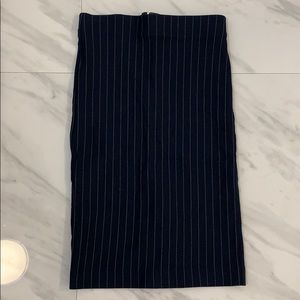 Pinstripe Pencil Skirt